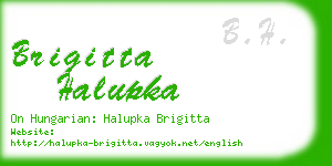brigitta halupka business card